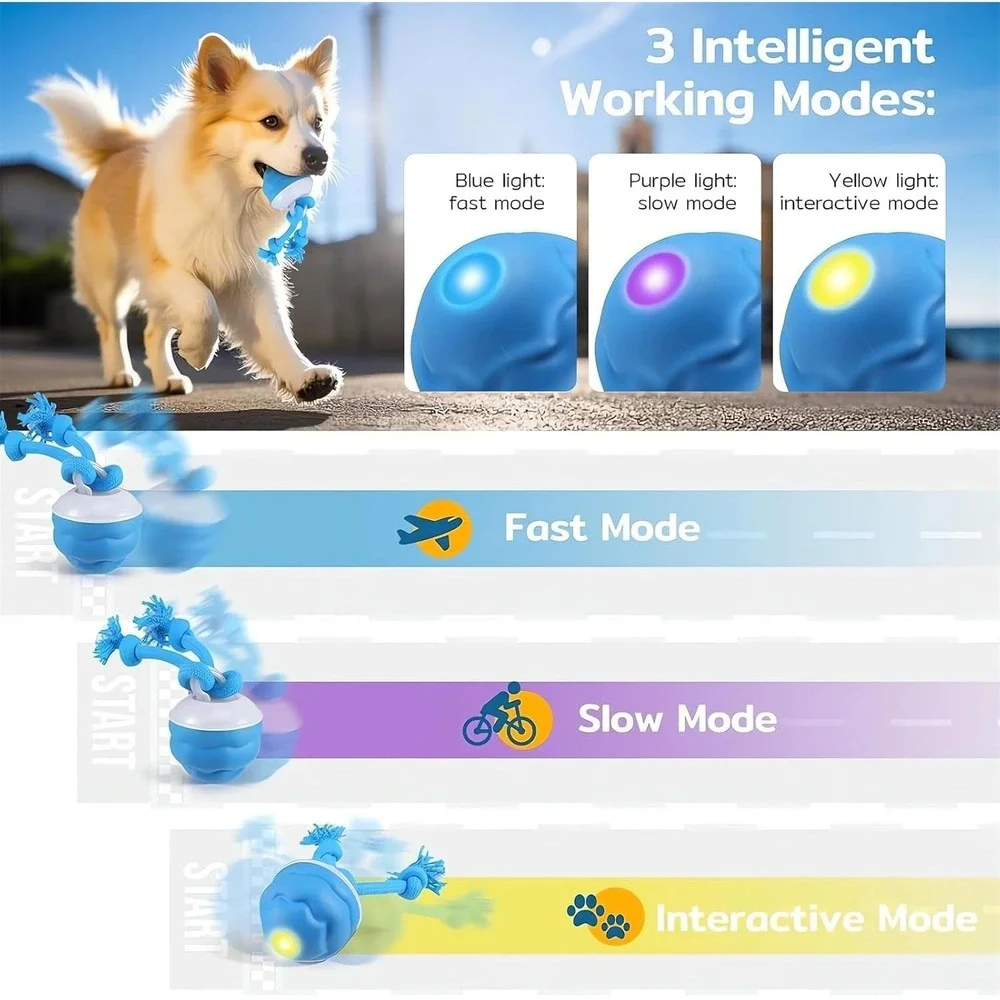 The Chase Buddy Dog Boredom Stimulating Toy 2025 Smart Pet Puppy Ball with Ropes